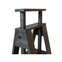 Ver imagem 5 de Cavalete Preto Base para Mesa em Madeira De Demolição com Altura Regulável