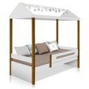 Ver imagem 4 de Cama Solteiro Casinha Montessoriana Fio de Luz e Colchão