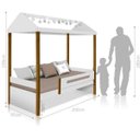 Ver imagem 3 de Cama Solteiro Casinha Montessoriana Fio de Luz e Colchão