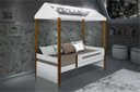 Ver imagem 2 de Cama Solteiro Casinha Montessoriana Fio de Luz e Colchão