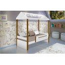 Ver imagem 1 de Cama Solteiro Casinha Montessoriana Fio de Luz e Colchão