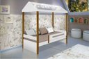 Ver imagem 1 de Cama Solteiro Casinha Montessoriana Fio de Luz e Colchão