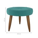 Ver imagem 2 de Jogo Poltrona e Puff para Sala Oliver Veludo Verde Menta
