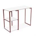 Ver imagem 1 de Mesa com Prateleira Industrial Nic 900 Cobre Tampo Branco