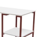 Ver imagem 7 de Mesa com Prateleira Industrial Nic 900 Cobre Tampo Branco