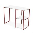 Ver imagem 3 de Mesa com Prateleira Industrial Nic 900 Cobre Tampo Branco