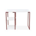 Ver imagem 2 de Mesa com Prateleira Industrial Nic 900 Cobre Tampo Branco