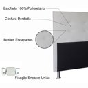 Ver imagem 4 de Kit Cabeceira e Calçadeira Baú Casal 1,40m Berlim Corano - Pallazio Branco