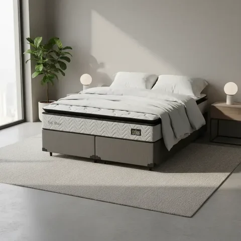 Cama Box com Colchão de Espuma D33 Pillow Top Maxx Queen 158cm