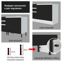Ver imagem 7 de Balcão Gabinete de Pia Armário de Cozinha 120 cm 2 Portas Branco/Preto Glamy Madesa