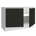 Ver imagem 5 de Balcão Gabinete de Pia Armário de Cozinha 120 cm 2 Portas Branco/Preto Glamy Madesa