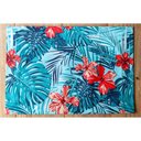 Ver imagem 1 de Kit Jogo Americano 6 Lugares Mesa Posta Azul Floral 52x36cm:azul Floral