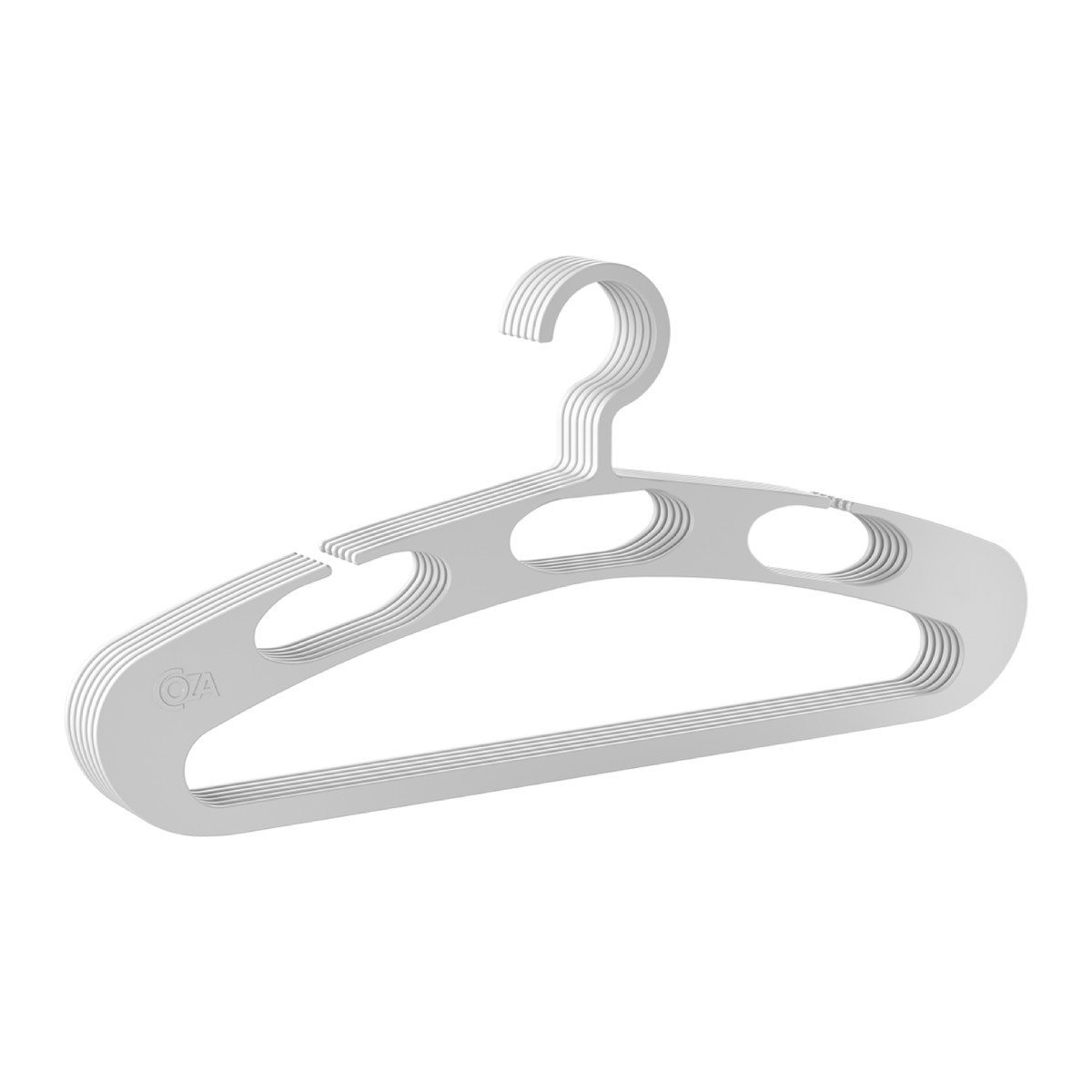 Conjunto de Cabides Grandes Coza Wide 6 Peças Branco