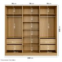 Ver imagem 4 de Guarda-Roupa Planejado 6 Portas Reflecta com LED 100% MDF Orion CabeCasa MadeiraOriginals Marrom/Olmo