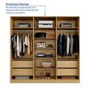 Ver imagem 7 de Guarda-Roupa Planejado 6 Portas Reflecta com LED 100% MDF Orion CabeCasa MadeiraOriginals Marrom/Olmo