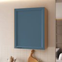Ver imagem 1 de Armário Aéreo Planejado 1 Porta 60cm Soho CabeCasa MadeiraOriginals Freijó/Azul