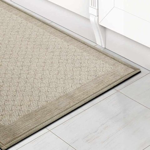 Tapete Cozinha Jaquard Bavaria 0,45 x 1,20 Bege Niazitex