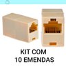 Amplie sua rede - Kit 10 Conectores RJ45 Fêmea - 3