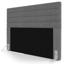 Ver imagem 1 de Cabeceira Cama Box Casal 140cm Rubi W01 Linho Cinza Escuro - Mpozenato