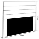 Ver imagem 4 de Cabeceira Cama Box Casal 140cm Rubi W01 Linho Cinza Escuro - Mpozenato