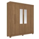 Ver imagem 1 de Guarda Roupa Casal 6 Portas Toledo com Espelho Jatobá - Santos Andirá