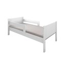 Ver imagem 1 de Cama Solteiro Infantil Luna Plus com Colchão Escada 2 Baús Organizador para Quarto Infantil - Branco