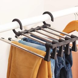 Cabide 5 em 1 Retrátil Organizador de Calças Vestidos e Roupas Multiuso Ganha Espaço - 8