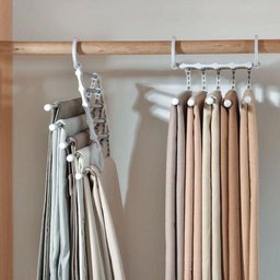 Cabide 5 em 1 Retrátil Organizador de Calças Vestidos e Roupas Multiuso Ganha Espaço - 7