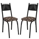 Ver imagem 1 de Kit 2 Cadeiras de Jantar em Aço Tubular 151 Sf Preto/mosaico Palha - Combo Stock