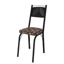 Ver imagem 3 de Kit 2 Cadeiras de Jantar em Aço Tubular 151 Sf Preto/mosaico Palha - Combo Stock
