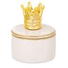 Caixa Redonda Coroa Dourada e Branca em Cerâmica 8949 Mart - 1
