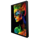 Ver imagem 5 de Quadro Decorativo Mulher Colors em Moldura Caixa Tacolado Moldura Trad 1cm Branca com Vidro 40 X 60c