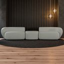Ver imagem 1 de Sofá Versátil Sala de Estar Egito 302cm Modulado Bouclê Cinza G52 - Gran Belo