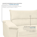 Ver imagem 4 de Sofá Retrátil e Reclinável 3 Lugares Molas Ensacadas 200cm Veludo Malta