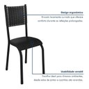 Ver imagem 7 de Kit 4 Cadeiras de Jantar Estofadas Corino Mariana Preto