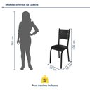 Ver imagem 3 de Kit 4 Cadeiras de Jantar Estofadas Corino Mariana Preto