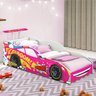 Cama de Carro Infantil Raio Rosa - 1