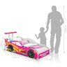 Cama de Carro Infantil Raio Rosa - 2