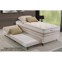 Ver imagem 3 de Cama Box Base c/Auxiliar Universal Solteiro MH1434 Bordado White (96x203x23) - Herval