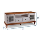 Ver imagem 4 de Rack para Sala Pés Luis Xv 2 Portas 2 Gavetas e Nicho Hannover 60812 Linz Móveis - Off White/imbuia
