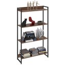 Ver imagem 2 de Estante Livreiro Dynamica Industrial 80cm 4 Prateleiras C08 Nogal - Mpozenato