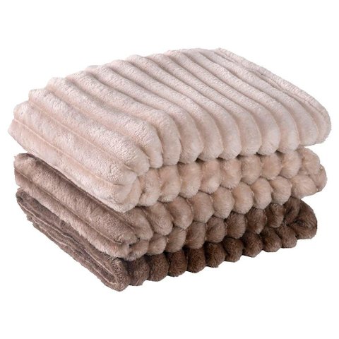 Cobertor Queen Fluffy Manta Flannel Ultrasoft - Cappuccino