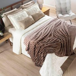 Cobertor Queen Fluffy Manta Flannel Ultrasoft - Cappuccino - 4