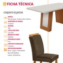 Ver imagem 7 de Mesa de Jantar Carolina Tampo 180cm MDF Vidro Canto Copo e 6 Cadeiras Athenas