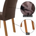 Ver imagem 5 de Mesa de Jantar Carolina Tampo 180cm MDF Vidro Canto Copo e 6 Cadeiras Athenas