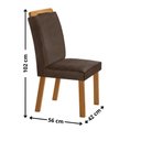 Ver imagem 3 de Mesa de Jantar Carolina Tampo 180cm MDF Vidro Canto Copo e 6 Cadeiras Athenas