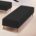 Ver imagem 6 de Puff Decorativo Bali W01 Pés Palito 170x60cm Bouclê Preto - Lyam Decor