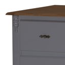 Ver imagem 2 de Cômoda Clássica com 4 Gavetas Pés Luis Xv 60400 Linz Móveis - Cinza/imbuia Glazer