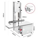 Ver imagem 2 de Serra Fita de Mesa Móvel Malta 181cm com Moedor de Carne Boca 8 Bivolt