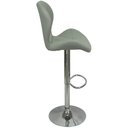 Ver imagem 2 de Kit 2 Banquetas Slim Estofada Giratória C/ Regulagem - Cinza